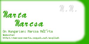 marta marcsa business card